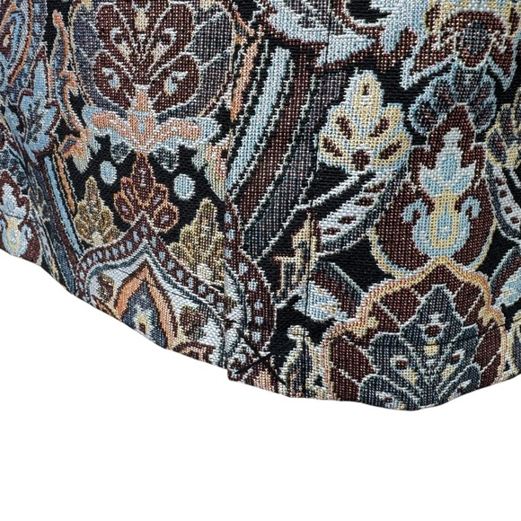 Soft Surroundings Jacket Jacquard Venezia Paisley metallic Frog Closure Sz MED - Picture 6 of 9